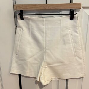 Zara Cream High Waist Women's Shorts